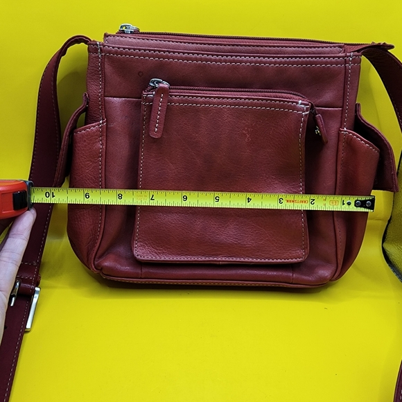 Fossil Red Leather Purse Crossbody Bag 9x7" - Picture 12 of 13